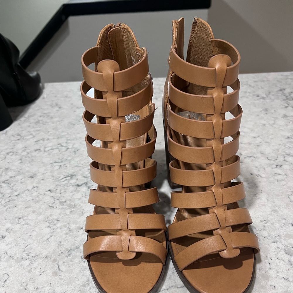D V by dolce vita strapped chunky heel size 8.  Excellent condition.